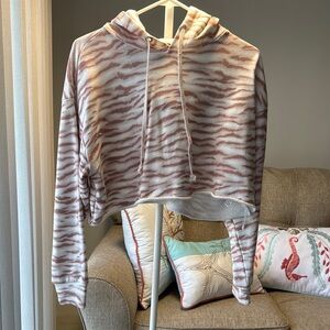 Striped Cropped Hoodie